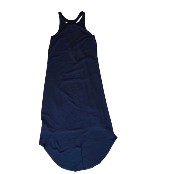 Banana Republic Maxi Tank Dress Navy Blue Size 0 Racerback Polyester Preowned - Picture 1 of 8